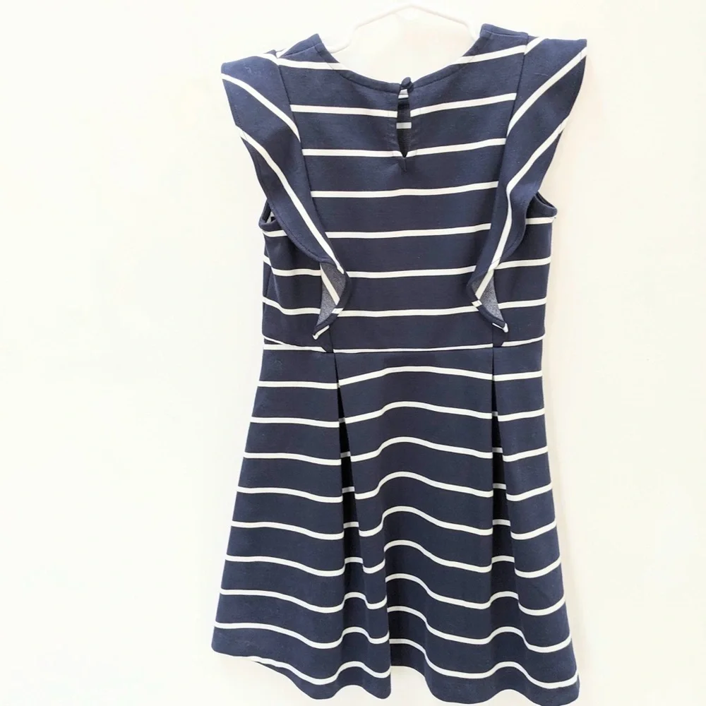 Girls Blue & White Stripe Polo Ralph Lauren Dress